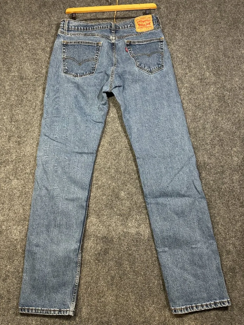 Levis 505 Jeans Mens 34 Medium Wash Cotton Stretch Pockets Straight Leg